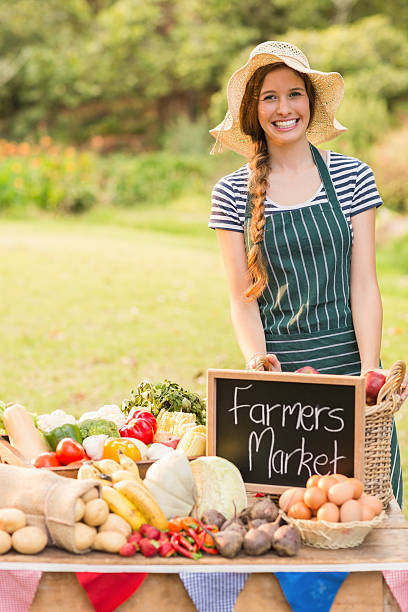 istock Pretty brunette standing at her stall 482610784