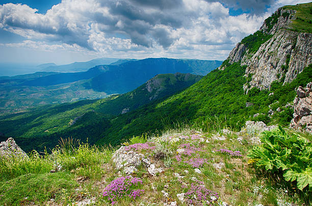 istock view from the cliff, beautiful landscape Crimean mountains 482611892