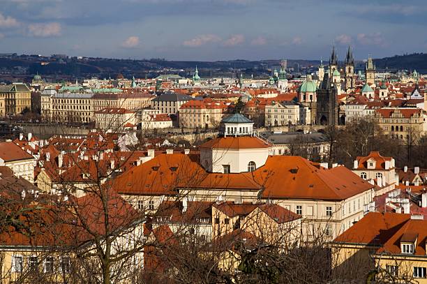 istock Prague, its red roofs, hidden streets and old houses 482613263