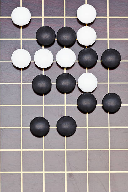 above view position of stones during go game