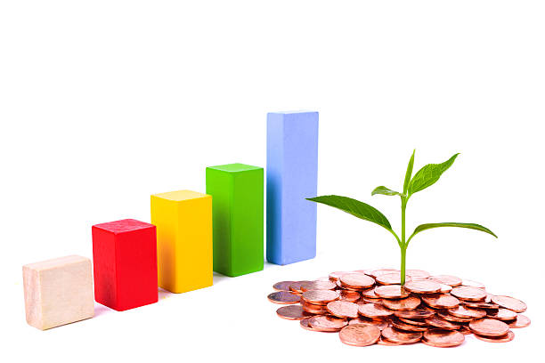 istock bussiness concept:growing plant in coin isolated on white background 482614441