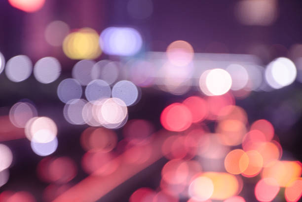istock Big city road car lights at night 482614505
