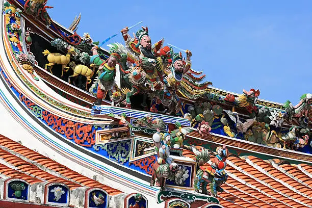 Details design of ancient Chinese temple, Malacca - Malaysia