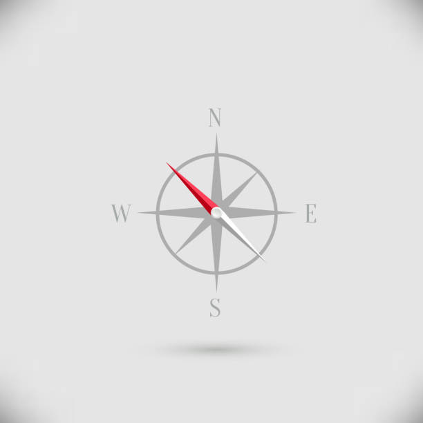 kompass-symbol - compass compass rose north direction stock-grafiken, -clipart, -cartoons und -symbole