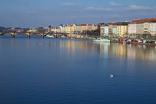 istock Prague, its old houses, Vltava river and bridges 482616349