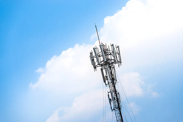 istock Modern antenna equipment for mobile communications in the sky 482616729