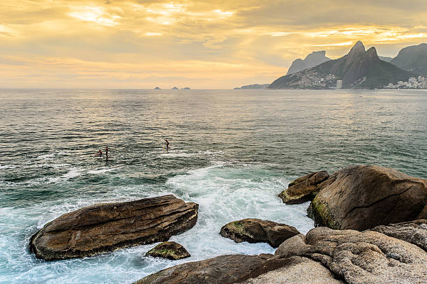 istock Sunset at Copacabana beach, Rio de Janairo, Brazil 482617411