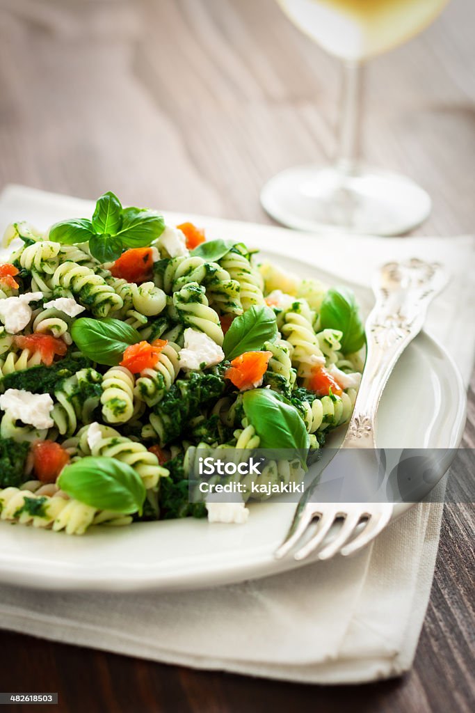 Pasta de espinacas - Foto de stock de Albahaca libre de derechos