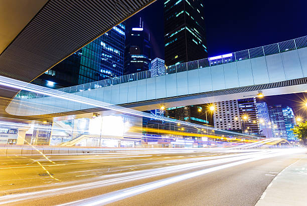 istock Traffic trail in Hong Kong at night 482618609