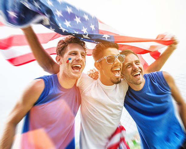 istock Group of Usa supporters 482619127