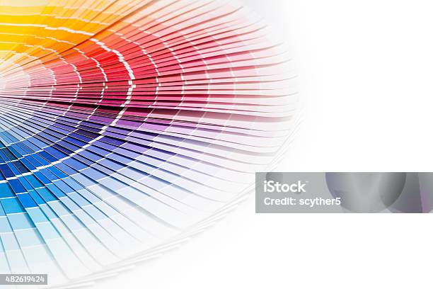 Offene Pantone Beispiel Farben Katalog Stockfoto und mehr Bilder von Farbprobe - Farbprobe, CMYK-Farbmodell, Farbbild