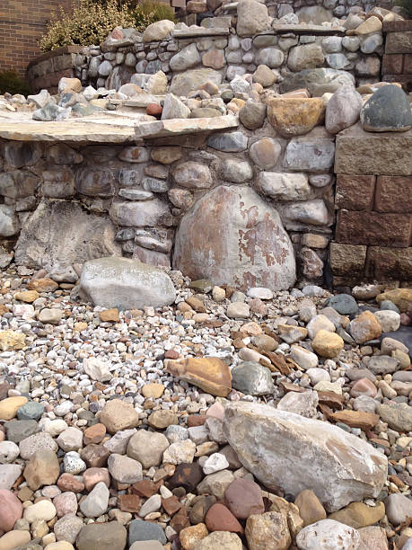 istock Variety of loose rocks by others embedded to simulate cascade 482619871