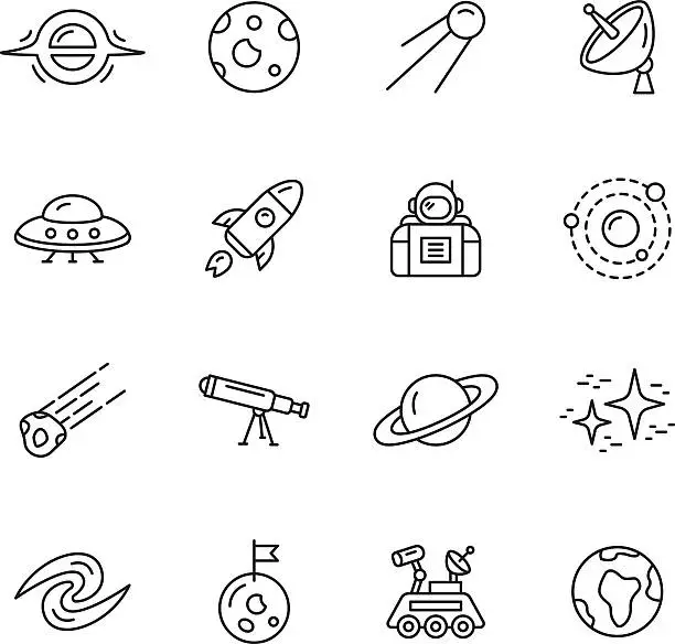 Vector illustration of Space Icons