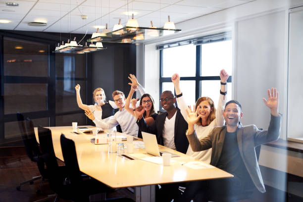 istock Group of executives posing for the camera 482620920