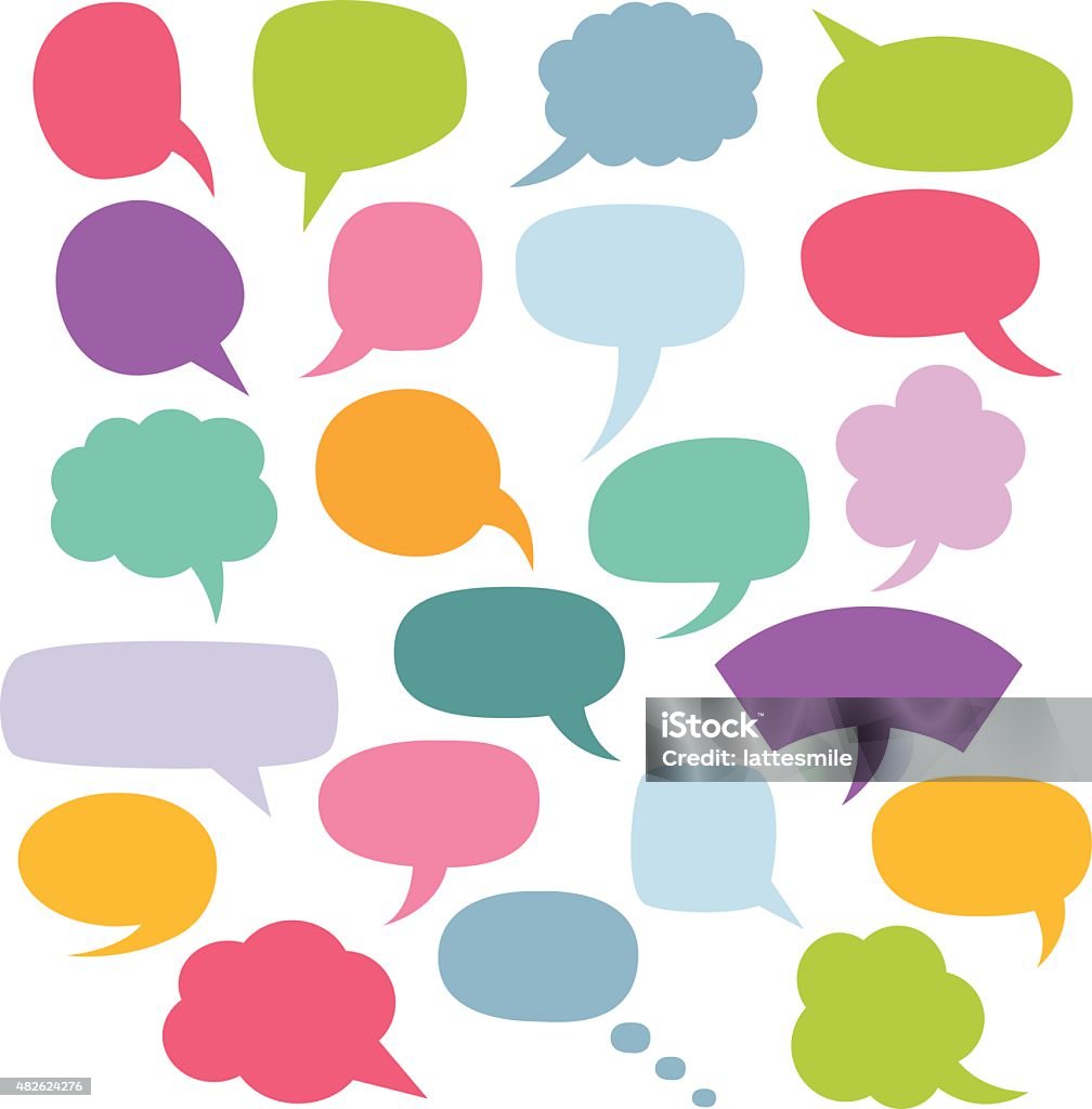 Colorful vector speech bubbles set Speech Bubble stock vector