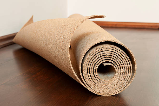 istock Roll of cork lies on a brown floor 482624742