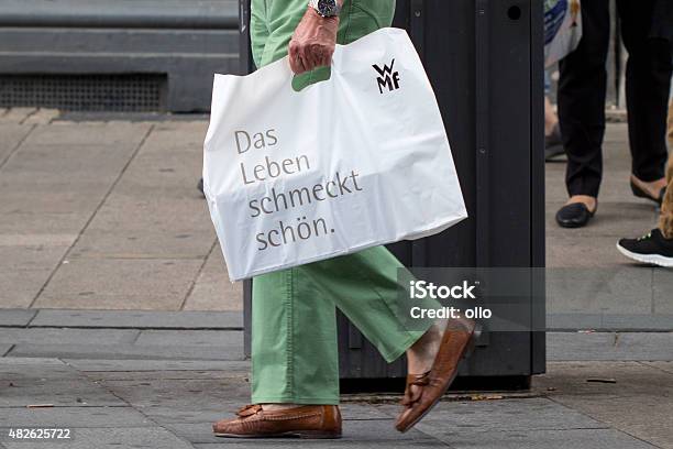 Wmf Plastic Bag Shopping Street Sale Stock Photo - Download Image Now - 2015, Adult, Bag