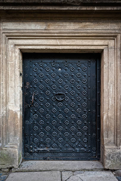 istock closed metal door with decorative grille 482629961