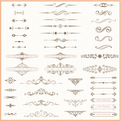 Page dividers and ornate elements. AI CS5, EPS 10 and JPG.