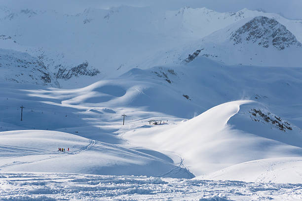 Val d'Isère European alps stock photo