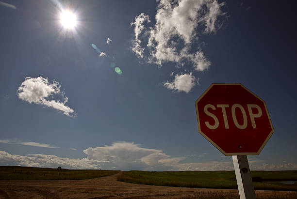 istock Stop sign at a Saskatchewan crossroads 482630755