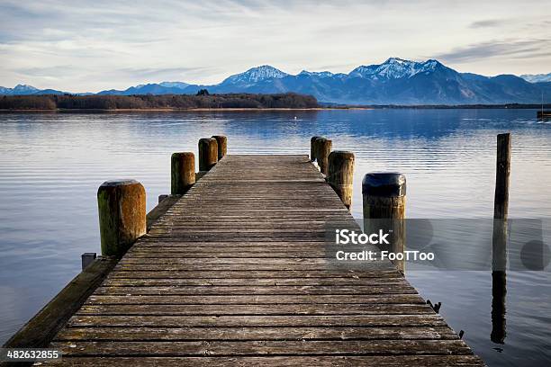 Old Wooden Jetty Stock Photo - Download Image Now - Blue, Boardwalk, Brown