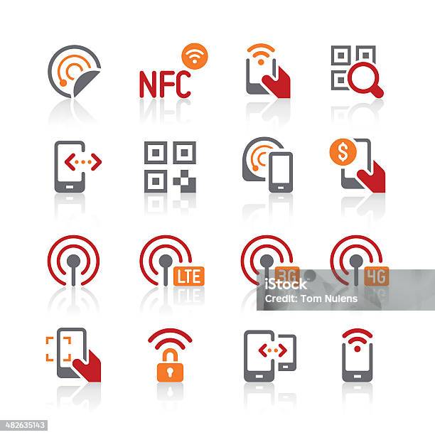 携帯データおよび通信アイコンロアルトシリーズ - 無線ICタグのベクターアート素材や画像を多数ご用意 - 無線ICタグ, アイコン, バーコードリーダー