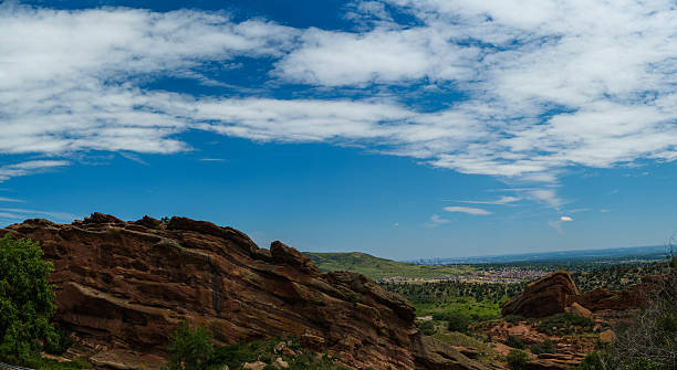 istock Panorama Denver Skyline from Red Rocks Park 482640028