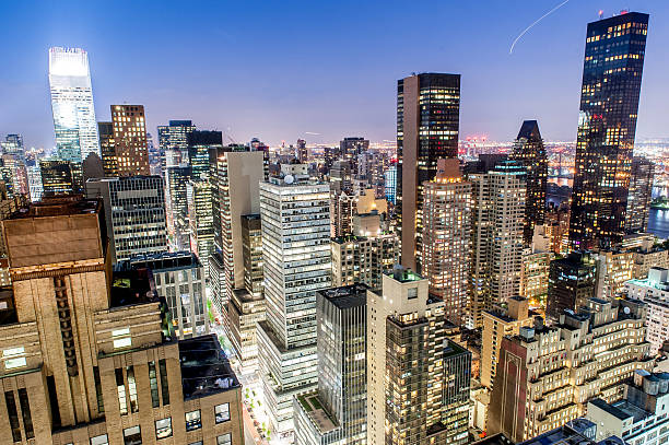 New York Manhattan East Midtown at twilight