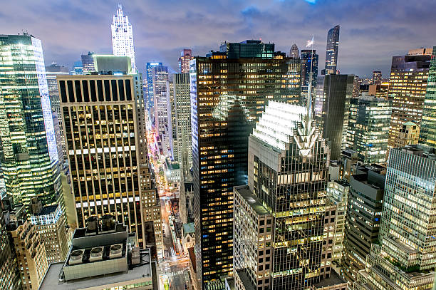 istock New York skyscrapers at twilight 482644114