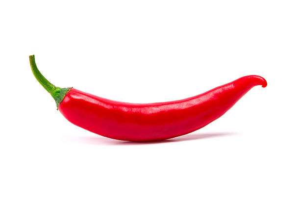 istock chili pepper isolated on white background , smiling shape 482645326