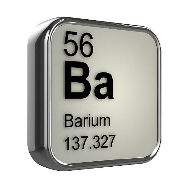 3 d barium element design - barium stock-fotos und bilder