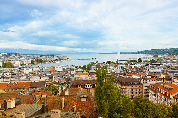 istock Panoramic view of city  Geneva 482646467
