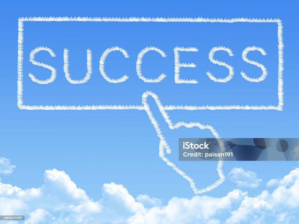 Cloud shaped as success Message Choice Stock Photo