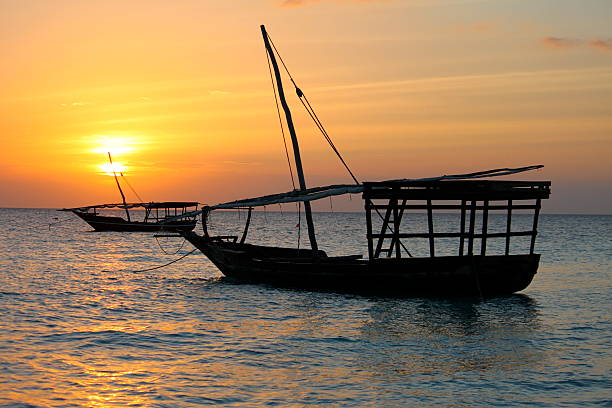 Dhow Boats at Sunset, Nungwi, Zanzibar Island