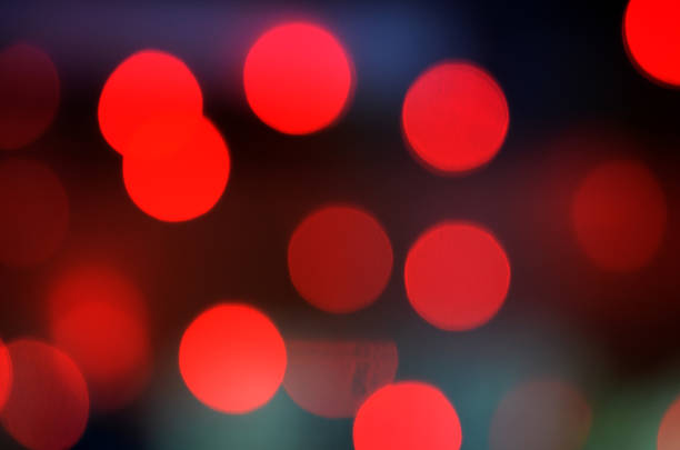 astratto luci - semaforo rosso foto e immagini stock