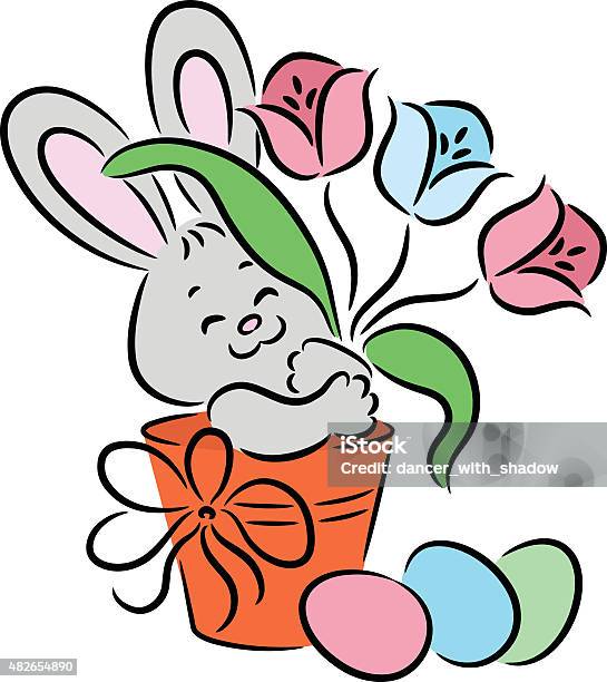 Easter Rabbit Stock Illustration - Download Image Now - 2015, Animal, Animal Egg