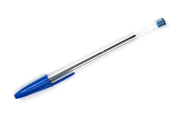 Blue Ball Point Pen Ball point pens isolated on a white background ballpoint pen photos stock pictures, royalty-free photos & images