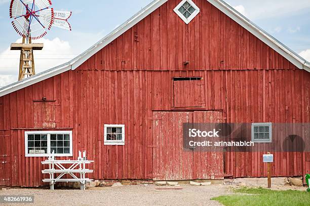 Red Barn Stock Photo - Download Image Now - Colorado, Museum, Wind Turbine