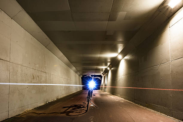 istock View of a tunnel with a parked bicycle 482661986