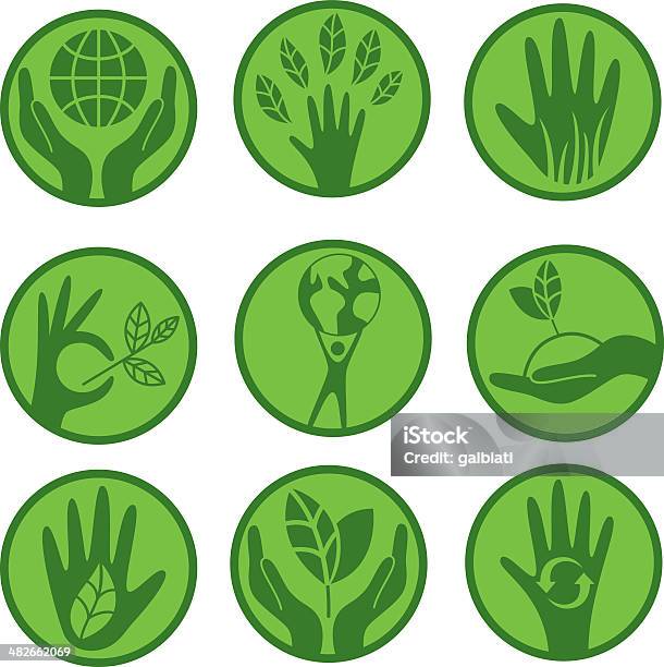 Ecologic Besorgnis Iconset Stock Vektor Art und mehr Bilder von Planet - Planet, Planet Erde, Icon