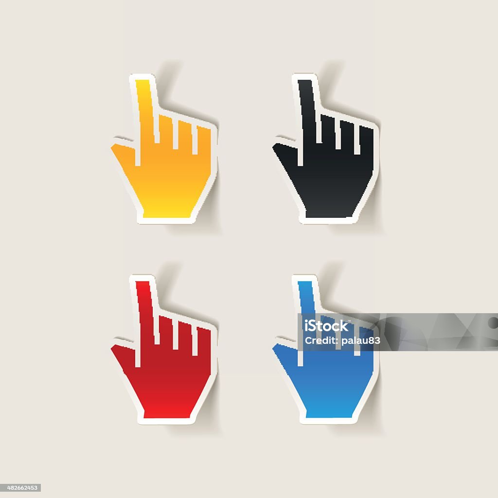 Cursore Hand Realistic Design Element Cursor Hand Stock Illustration - Download ...