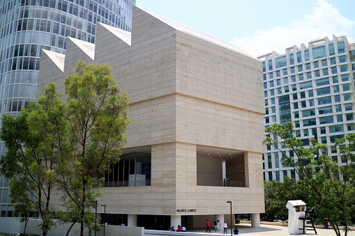 Mexico City, Mexico - April 25, 2015: Jumex Museum is the largest contemporary art collection in private hands in Latin America, with special emphasis on Mexican contemporary artists.