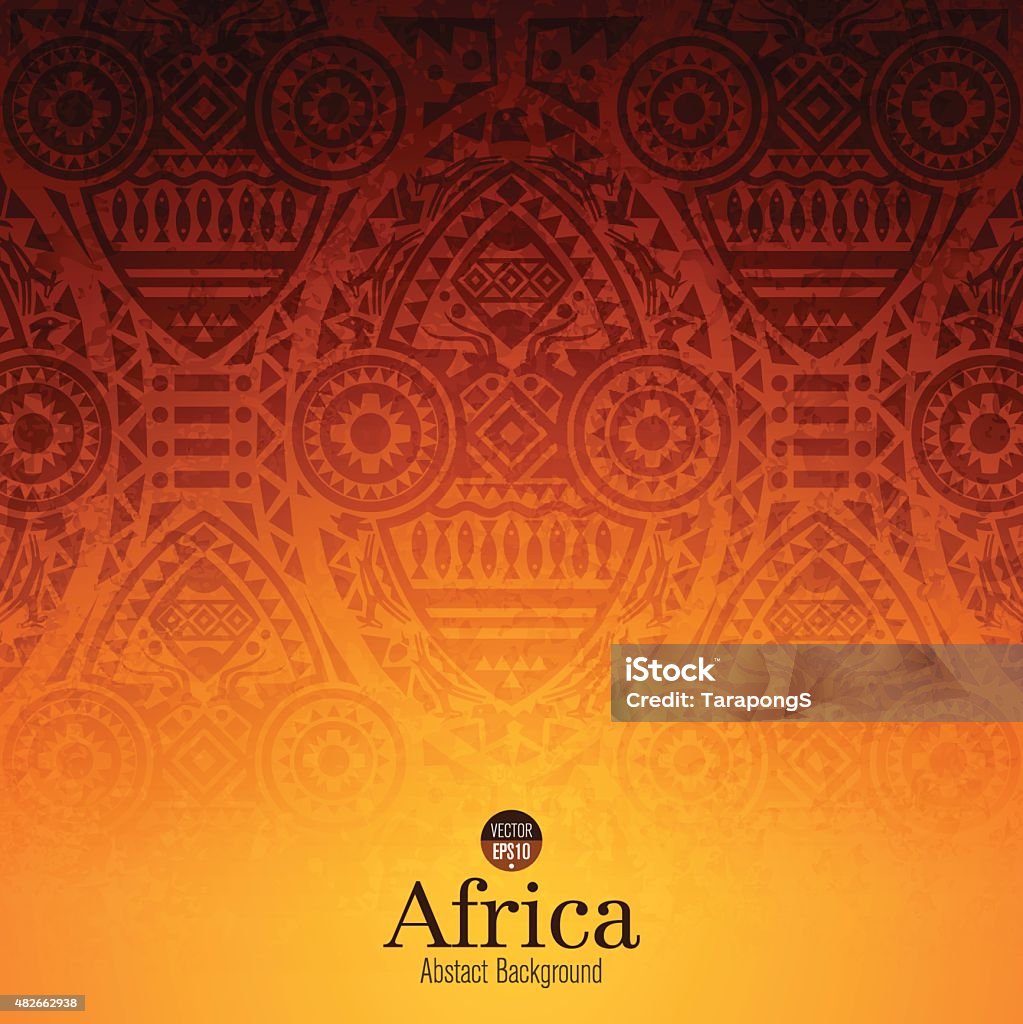 African art background design. Vector illustration was made in eps 10 with gradients and transparency. Can be used in cover design, book design, website background, CD cover or advertising. African Culture stock vector