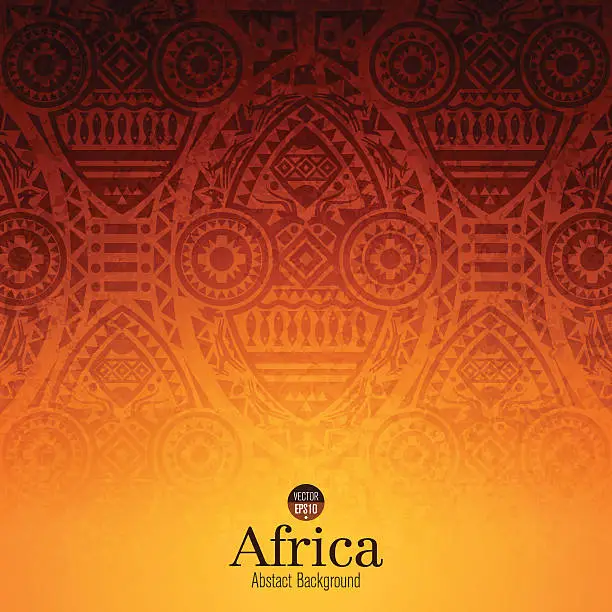 Vector illustration of African art background design.