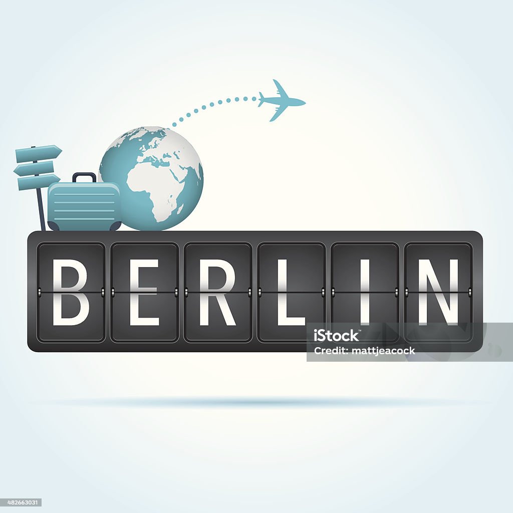 Berlin departure board Berlin stock vector