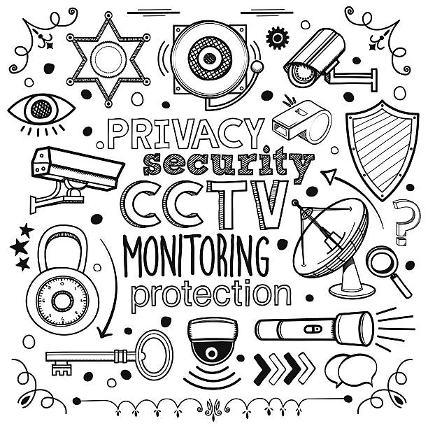 ilustraciones, imágenes clip art, dibujos animados e iconos de stock de de seguridad - surveillance human eye security privacy