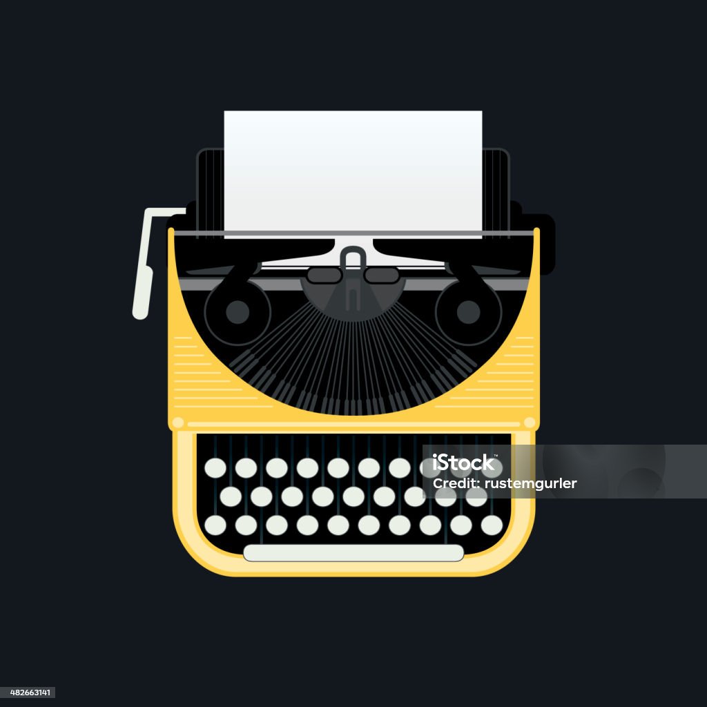 Typewriter Vector old typewriter with a blank paper (EPS 10) Arts Culture and Entertainment stock vector