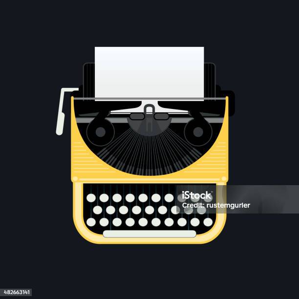 Typewriter Stock Illustration - Download Image Now - Arts Culture and Entertainment, Black Color, Business