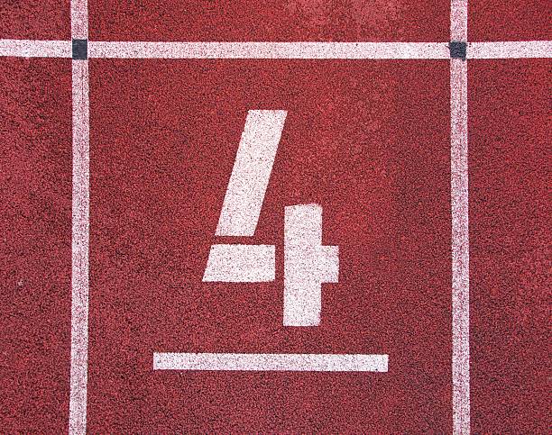Free Stock Photo of Number four on red running track | Download Free ...